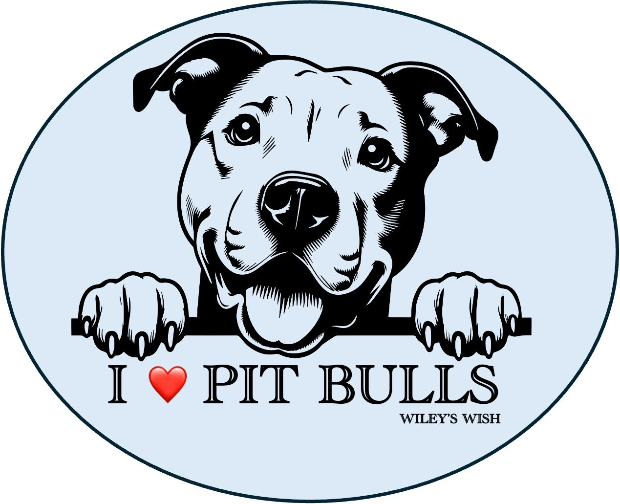 Wiley's Wish Short Sleeve T-Shirt: I LOVE PIT BULLS