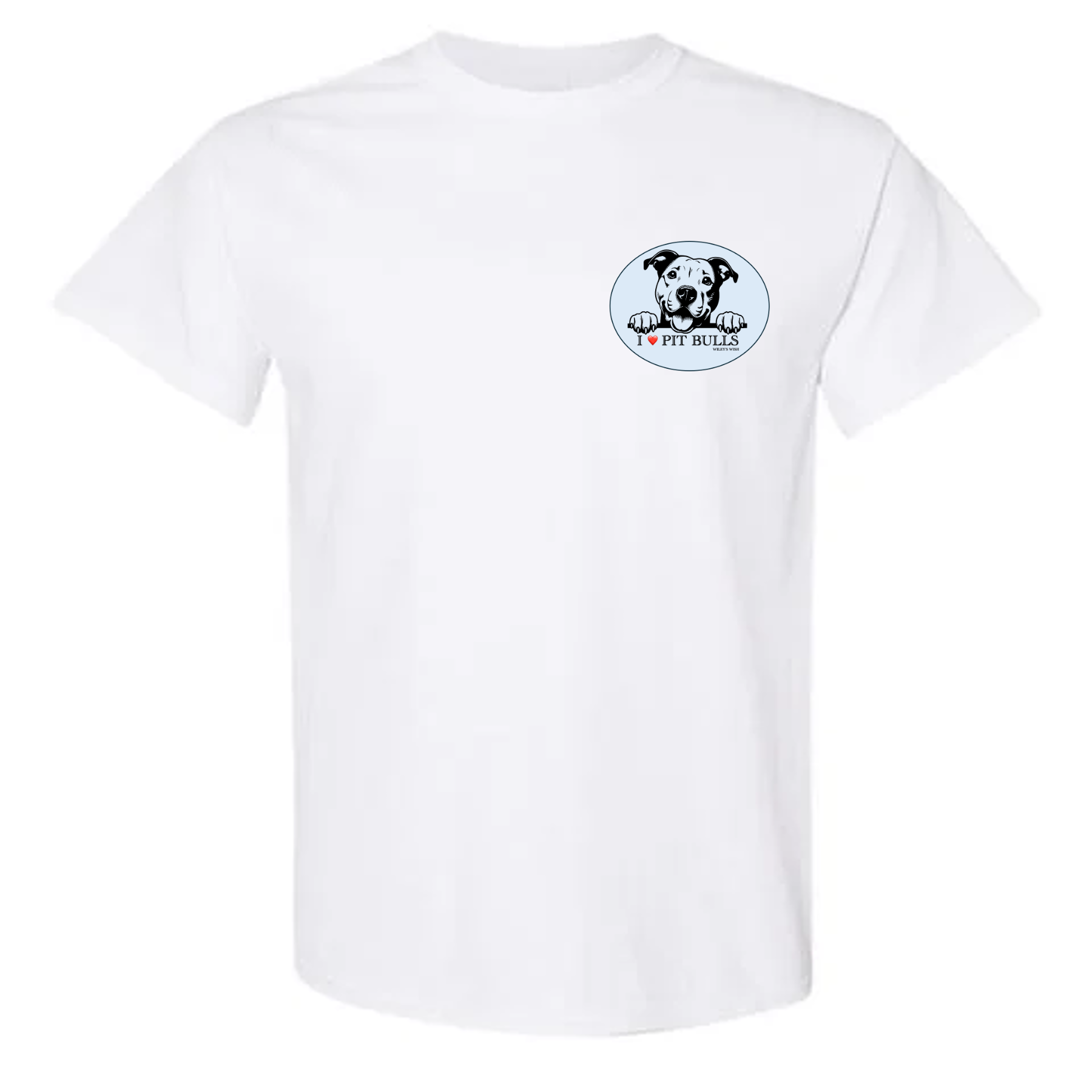 Wiley's Wish Short Sleeve T-Shirt: I LOVE PIT BULLS