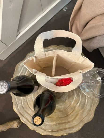 Wiley's Wish Custom Embroidered Canvas Wine Tote
