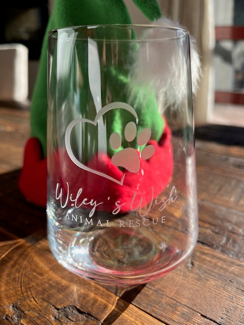 Wiley's Wish Etched Wine | Beer Glasses