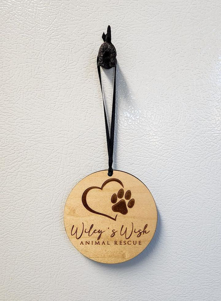 Wiley's Wish Animal Rescue Wooden Ornament