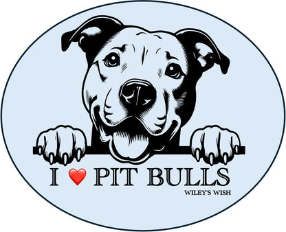 Wiley's Wish Short Sleeve T-Shirt: I LOVE PIT BULLS